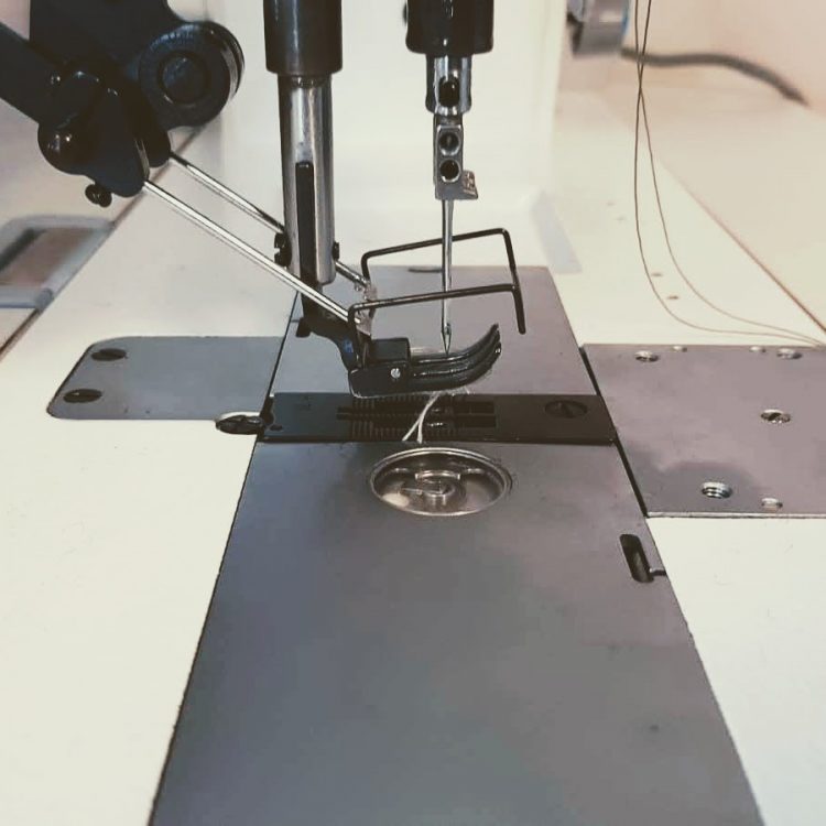 Close-up of a Gronest sewing machine